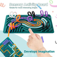 Sensory Silicone String Board — Screen-Free Calm Down Toy for Kids 3+