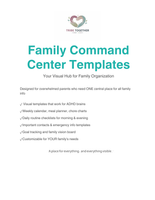 Family Command Centre Templates - Your Visual Hub for Family Organization