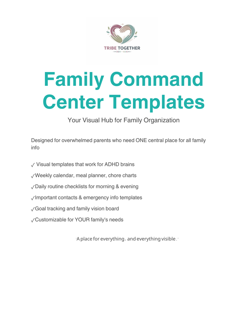 Family Command Centre Templates - Your Visual Hub for Family Organization