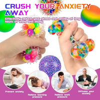 Rainbow Calm-Down Stress Balls — ADHD Sensory Squeeze Set (6 Pack)