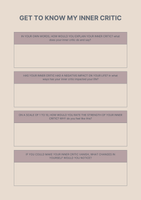 What Does Your Inner Critic Tell You? — A Self-Compassion Workbook