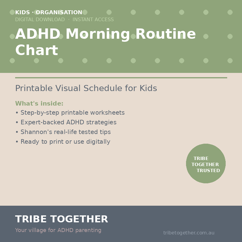 ADHD Morning Routine Chart — Printable Visual Schedule for Kids