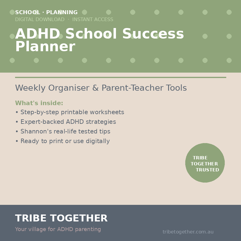 ADHD School Success Planner — Weekly Organiser & Parent-Teacher Tools