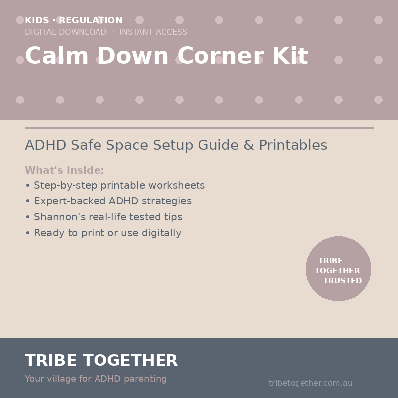 Calm Down Corner Kit — ADHD Safe Space Setup Guide & Printables