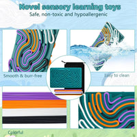 Sensory Silicone String Board — Screen-Free Calm Down Toy for Kids 3+