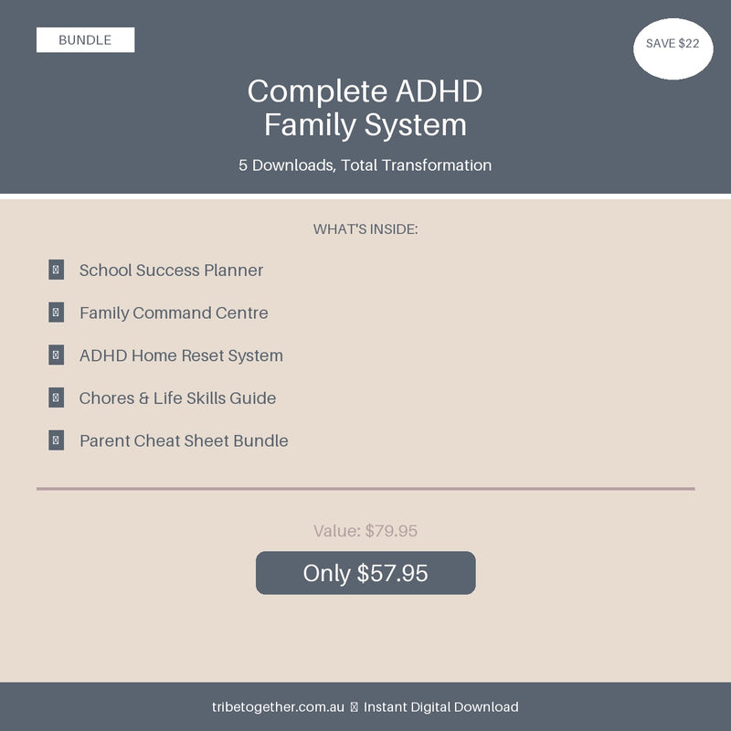 Complete ADHD Family System — 5 Downloads, Total Transformation (Ultimate Bundle)