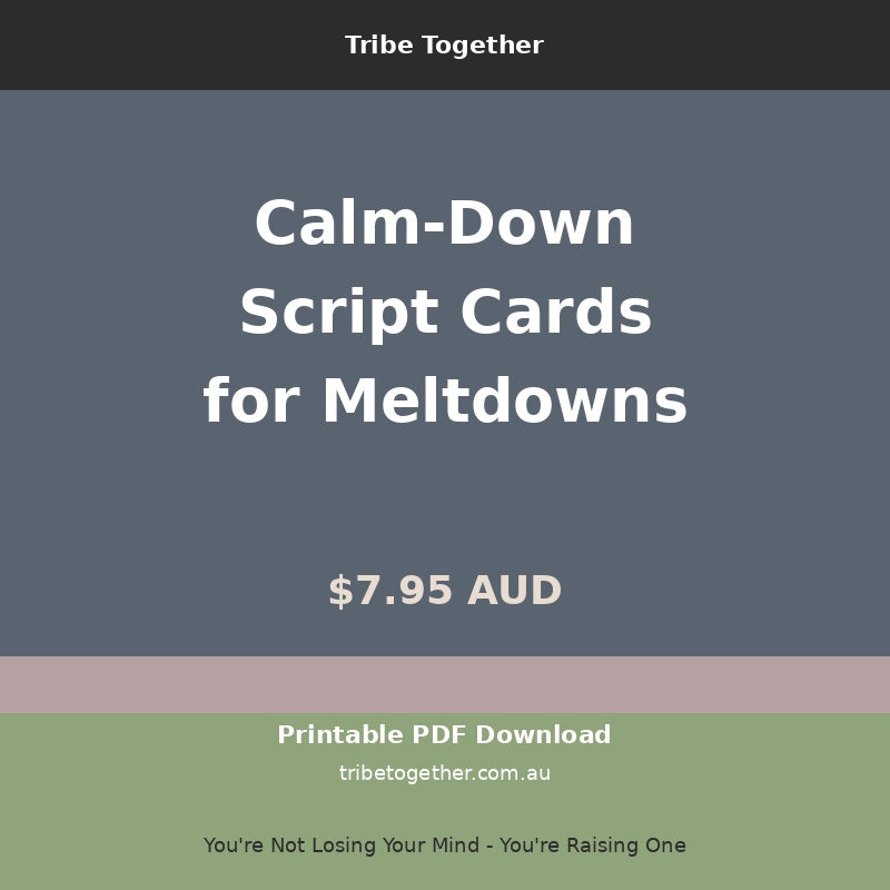 Calm-Down Script Cards for Meltdowns
