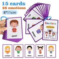Kids Emotion Flashcards — 28 Feelings & Expressions for ADHD & Emotional Intelligence